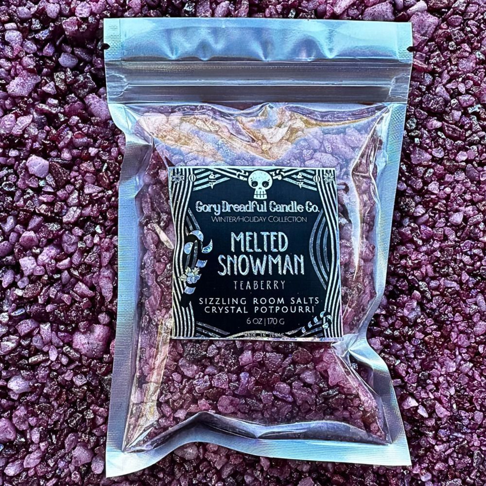 Melted Snowman Sizzling Room Salt Crystal Potpourri: Teaberry Scent